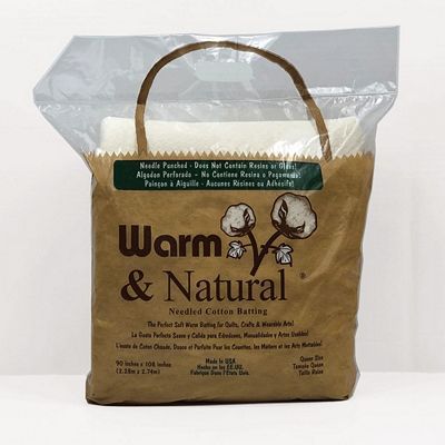 Warm & Natural Needled Cotton Batting - Queen (93" x 108")