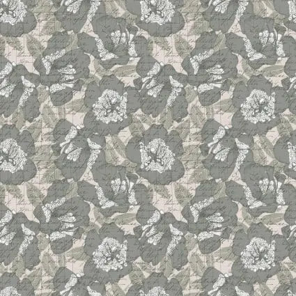 Bud To Bloom Azelias Green 118" Wideback Fabric per yard