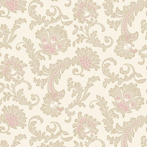 Candlelight & Romance Stylized Floral Sprays Cotton 118" Wideback Fabric Per Yard