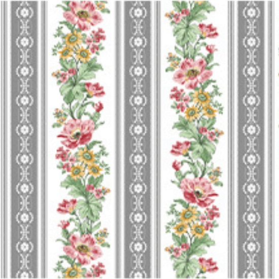 French Romance - Stripe - White