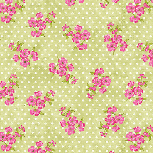 Inspired Blooms - Dot & Blooms - Medium Green