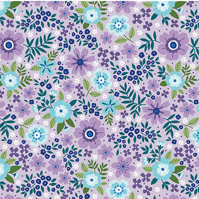 Purple Seaside Garden Lavender Cotton Wideback Fabric Per Yard