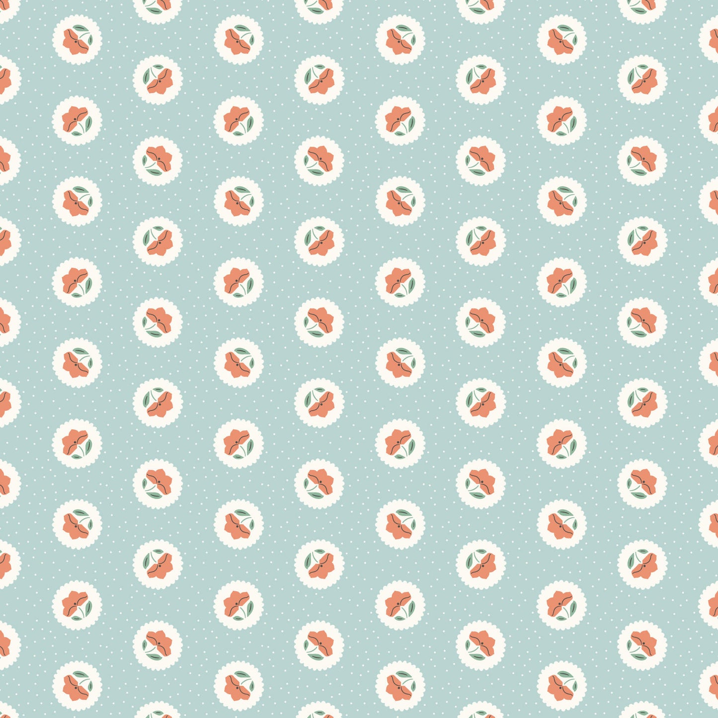 Little Bo - Dot Blossoms - Powder (3-Yard Pack)