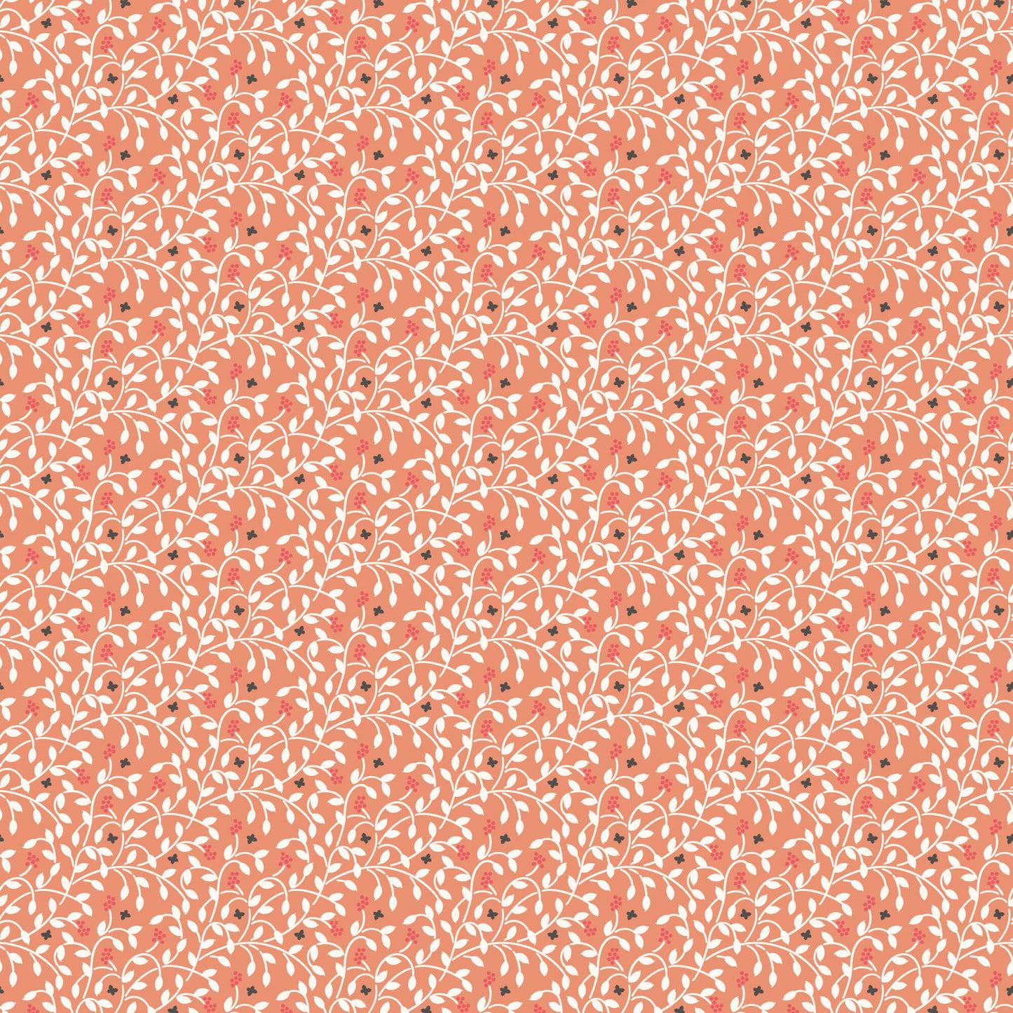 Little Bo - Berry Vines - Coral