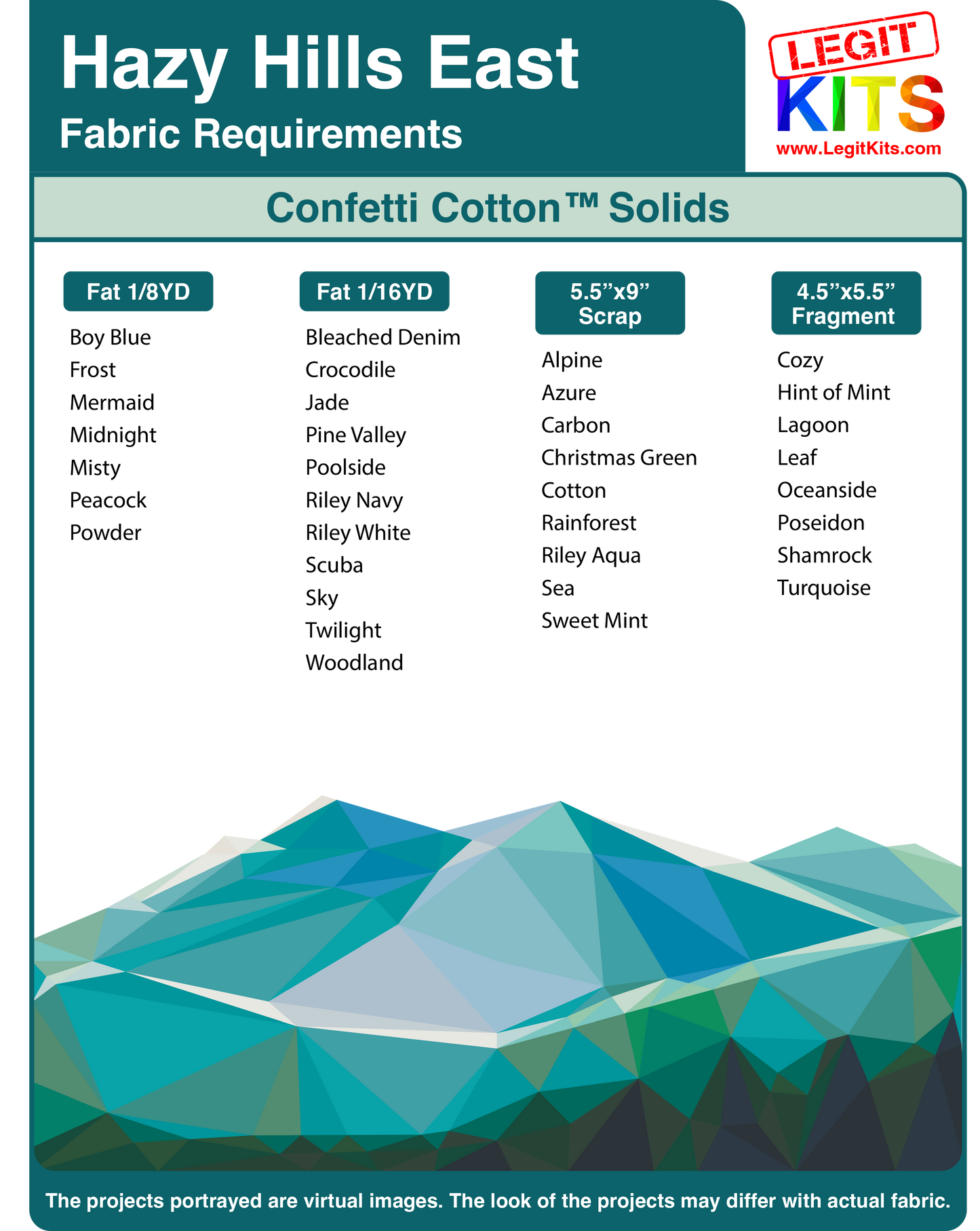 Hazy Hills East Pattern (CONFETTI)