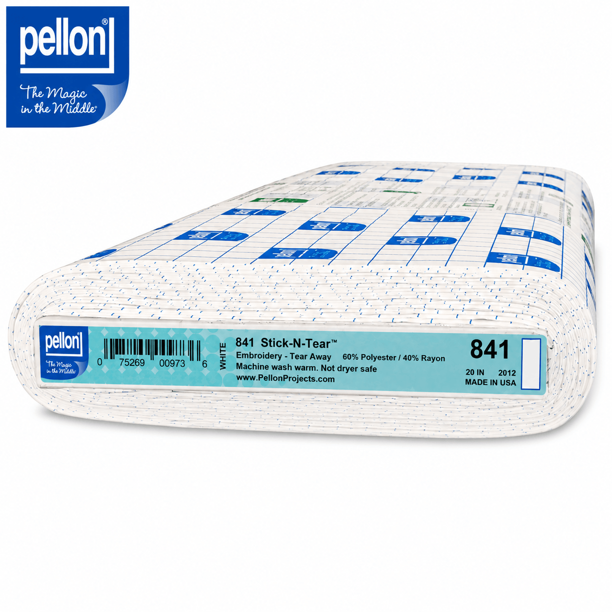 Pellon® 841 Stick-N-Tear™ Stabilizer 20" x 10 yard Bolt (White)