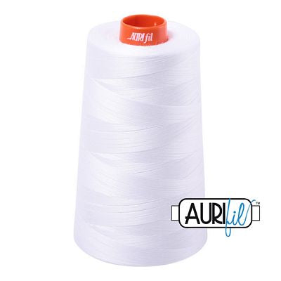 Aurifil Mako 50 wt Cotton Thread 6,452 yd Cone - White
