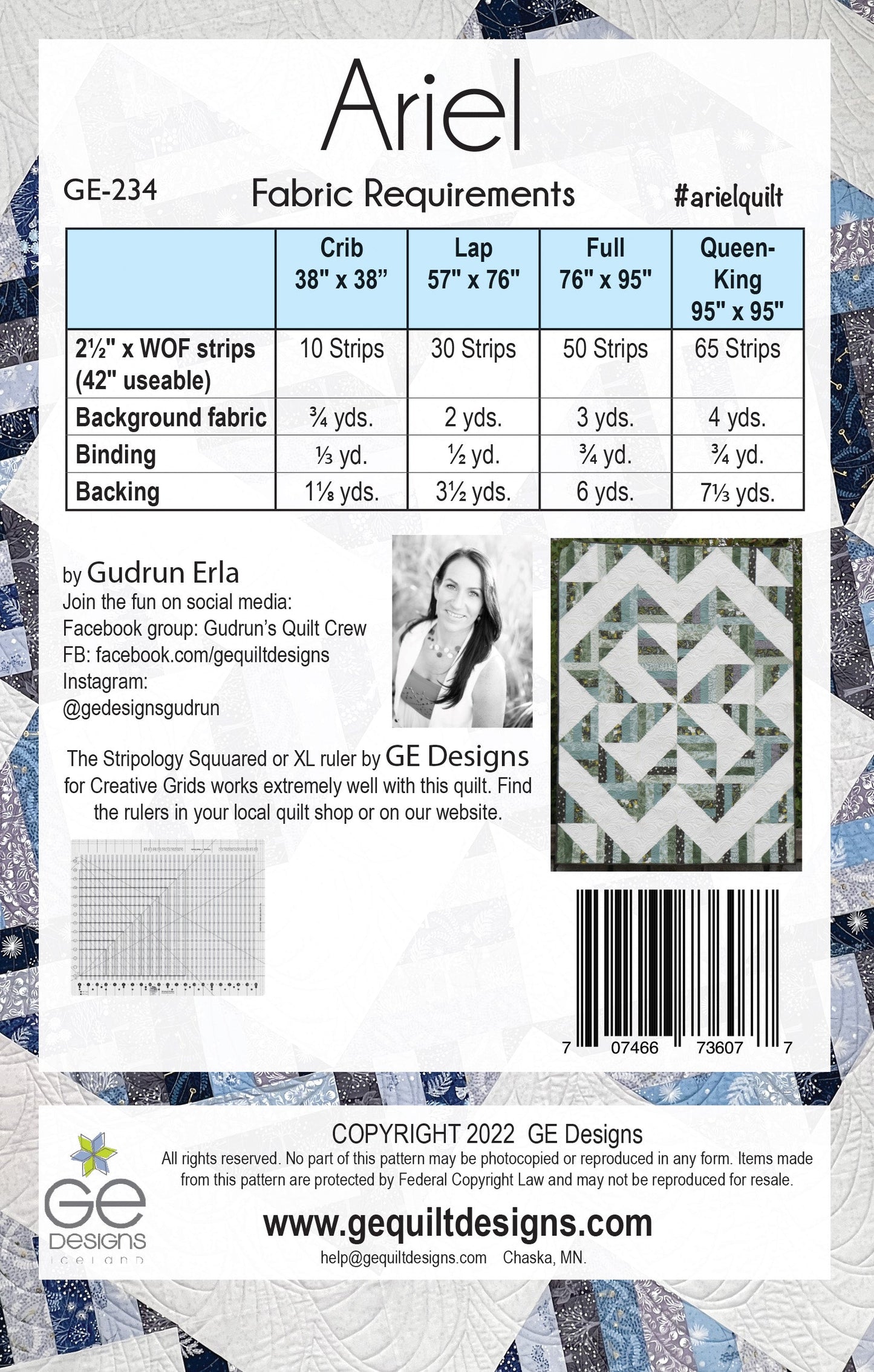 Ariel - 2-1/2" Strip Pattern 234