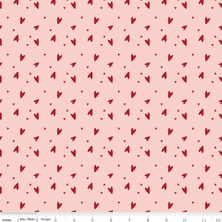 Love You Always - Hearts - Pink (3-Yard Pack)