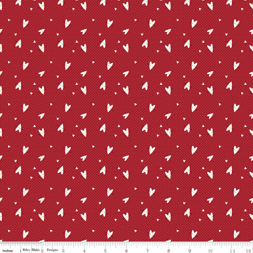 Love You Always - Hearts - Red (3-Yard Pack)