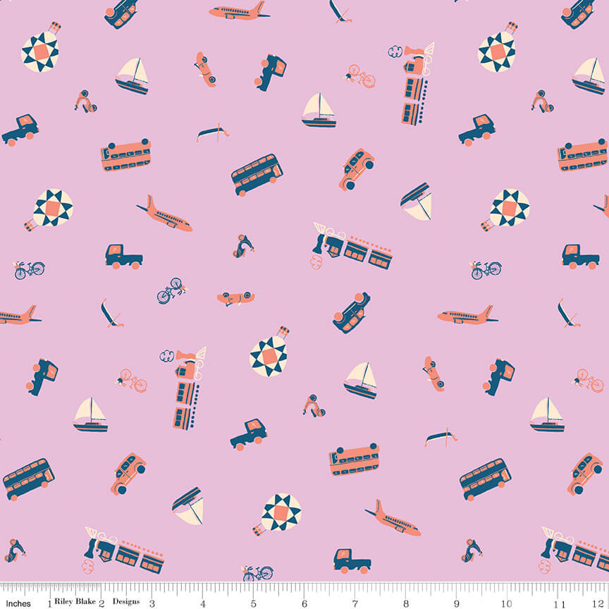 The Genesis of a Journey - Modes of Travel - Wisteria (3-Yard Pack)