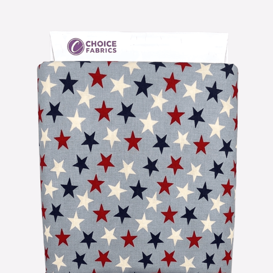 Patriotic Stars 108" Supreme Backings - Large Stars on Light Blue (3-Yard Pack)