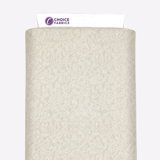 Tone on Tone 108" Supreme Backings - White on Cream - Vines