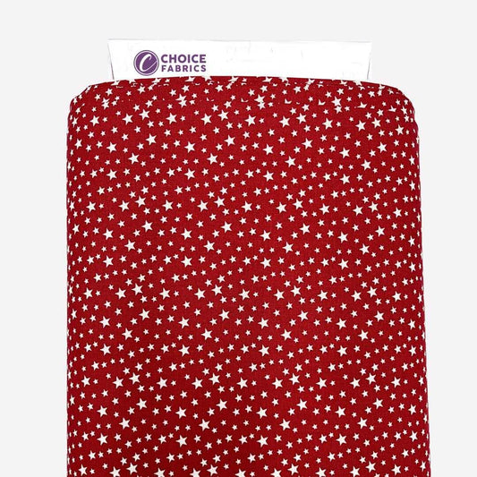 Patriotic Stars 108" Supreme Backings - White Stars on Red