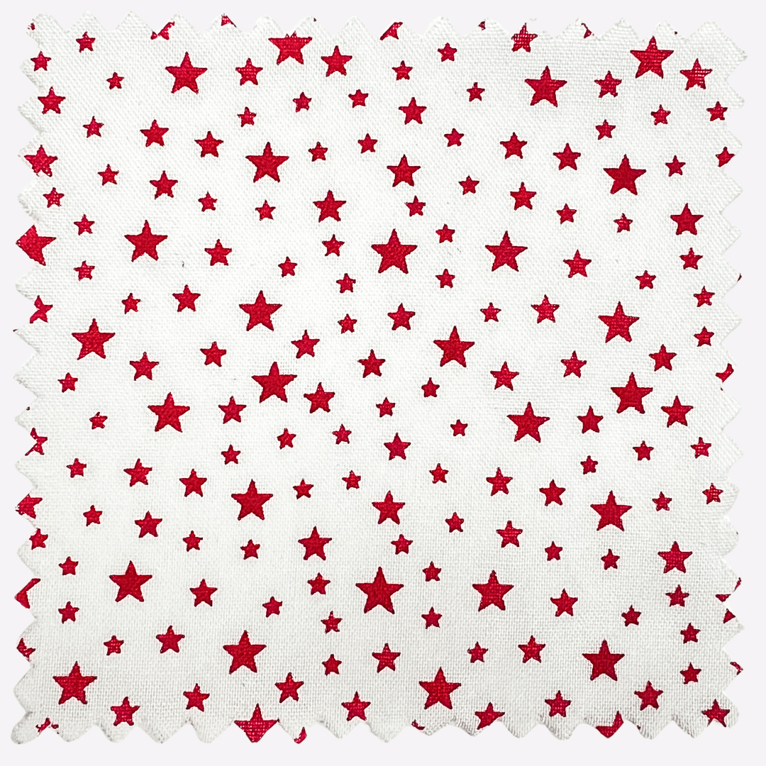 Patriotic Stars 108" Supreme Backings - Red Stars on White
