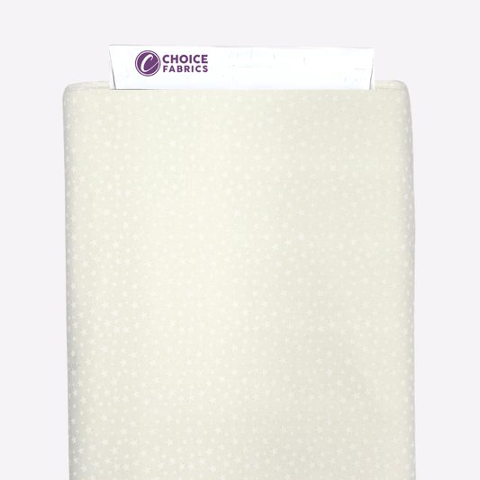 Tone on Tone 108" Supreme Backings - White on White - Stars