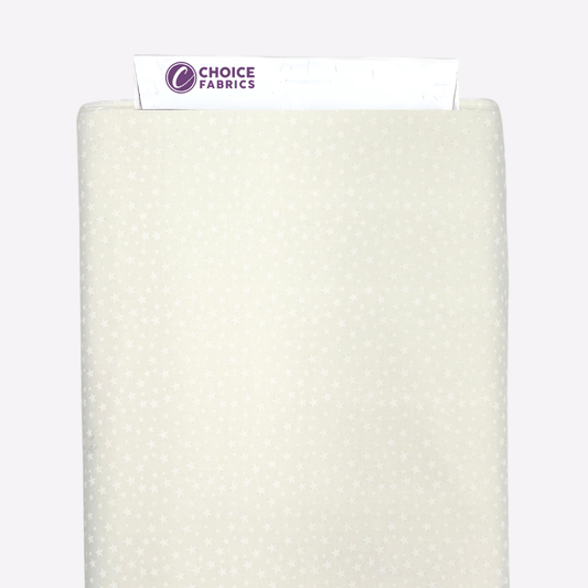 Tone on Tone 108" Supreme Backings - White on White - Stars