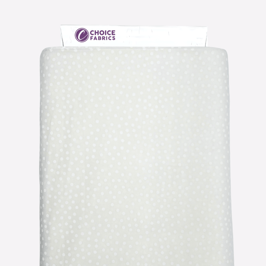 Tone on Tone 108" Supreme Backings - White on White - Dots