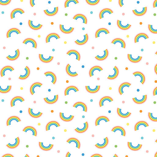 Noah's Journey - Little Rainbows - White (3-Yard Pack)