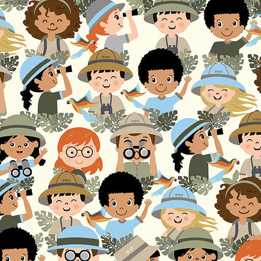 Safari Adventure - Safari Friends - Cream (3-Yard Pack)