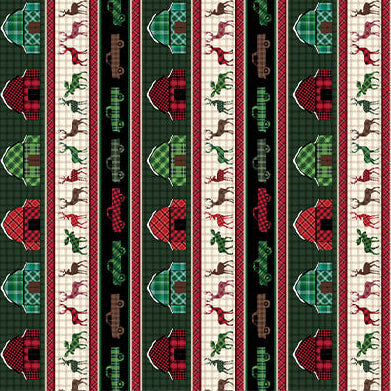 Holiday Farmhouse Plaid - Farmhouse Stripe