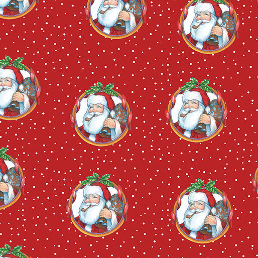 The Night Before Christmas - Santa Wreath - Red (3-Yard Pack)