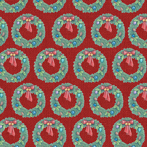 The Night Before Christmas - Wreath - Red (3-Yard Pack)