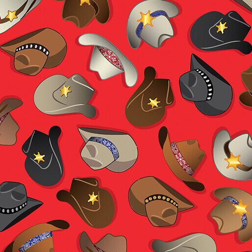 Lil' Buckaroos - Cowboy Hats - Red (3-Yard Pack)
