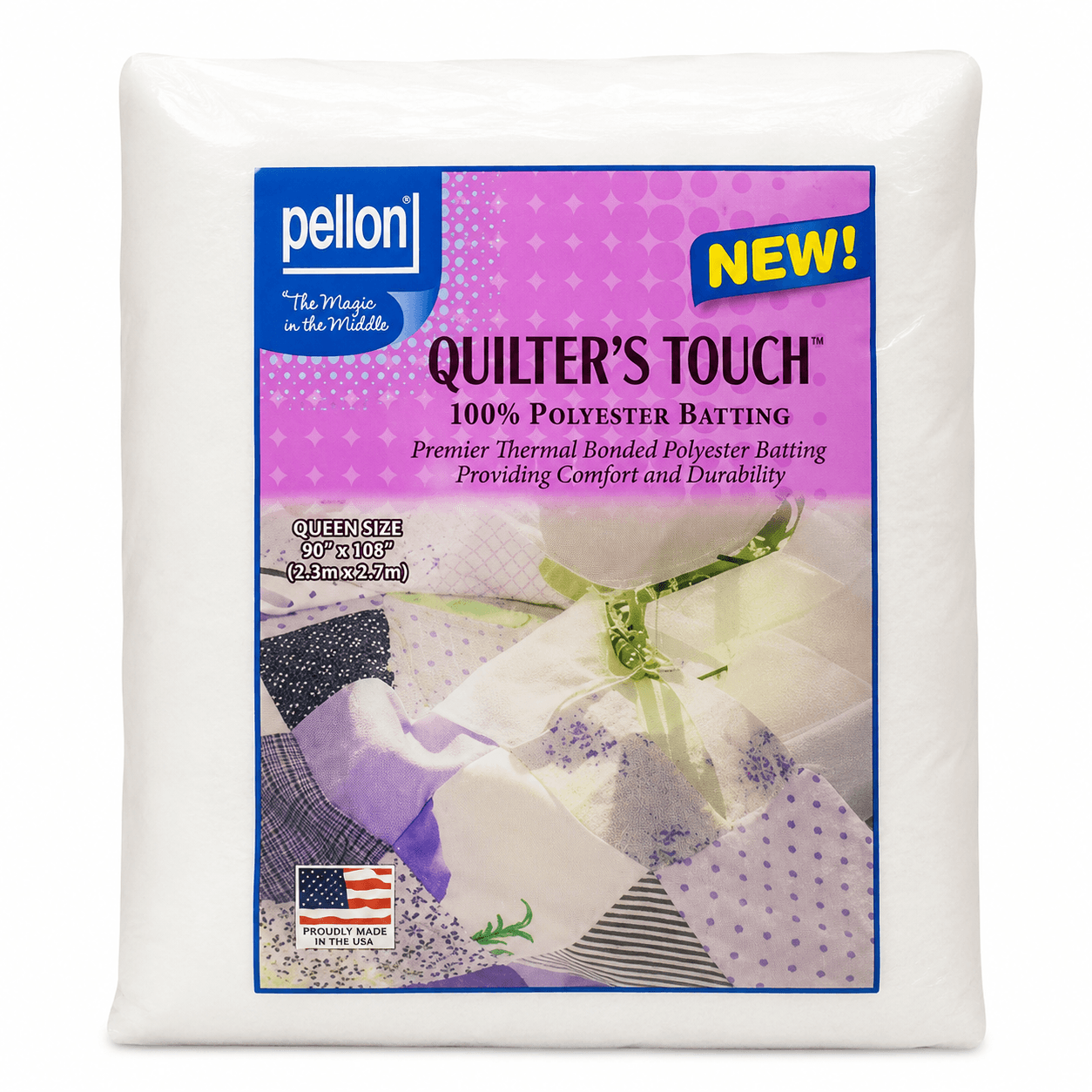 Pellon® Polyester Batting 96" x 108" Queen Size Package