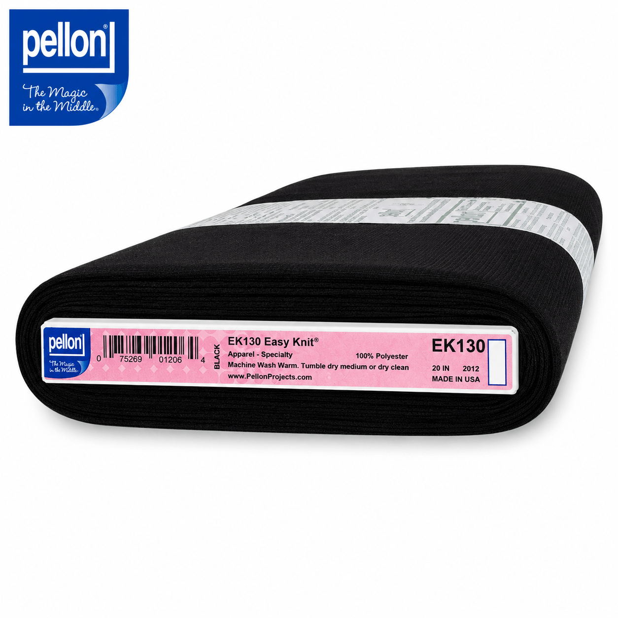 Pellon® EK130 Easy-Knit® Black Interfacing 20" x 10 yard Bolt (Black)
