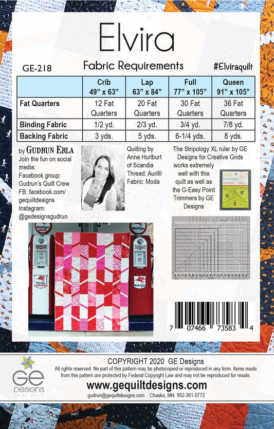 Elvira - Fat Quarter Pattern 218