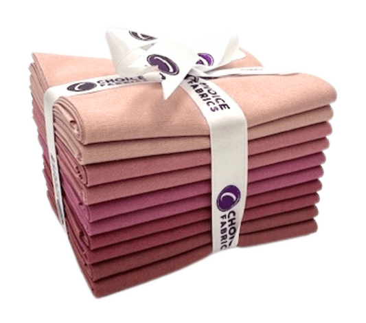 Supreme Solids - Fat Quarter Bundle - 10 pack (Rustic Rose)