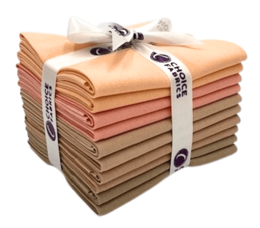 Supreme Solids - Fat Quarter Bundle - 10 pack (Peach Fuzz)