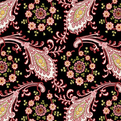 Candlelight & Romance Paisley Cotton 118" Wideback Fabric Per Yard