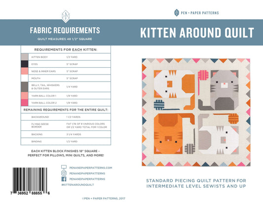 Kitten Around Quilt Pattern