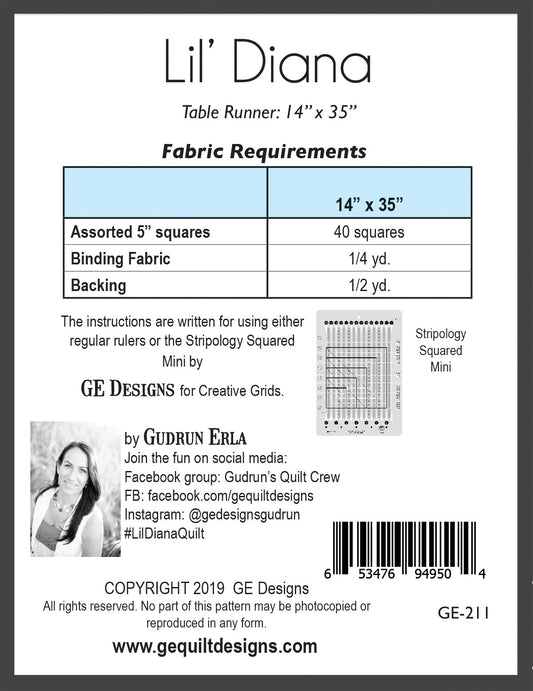 Lil' Diana - Table runner pattern 211