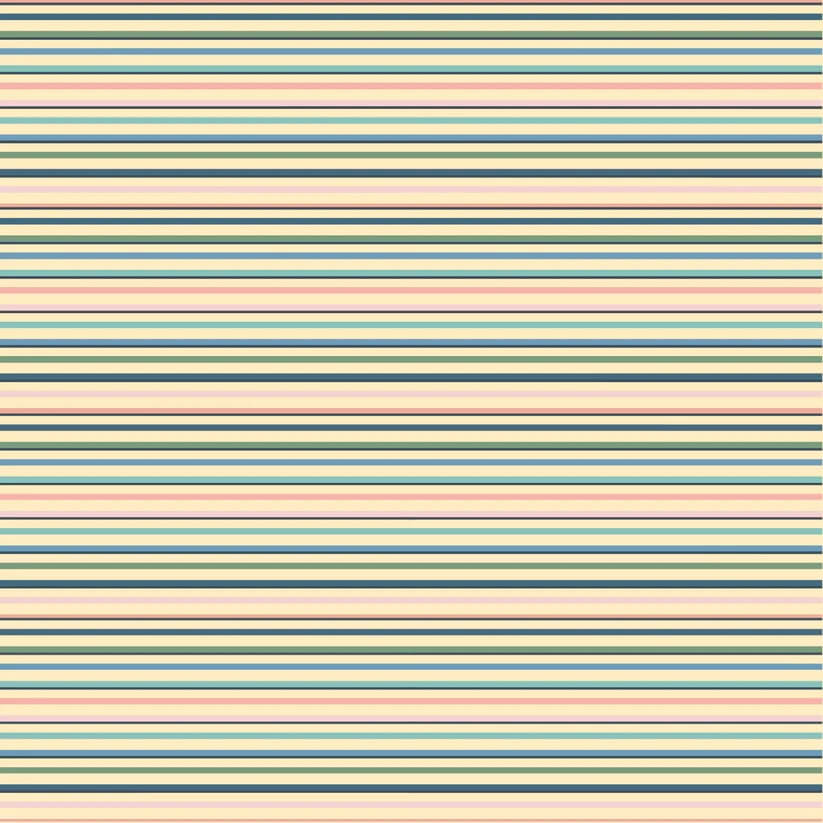 Painted Blossoms - Picket Fence - Yellow (3-Yard Pack)