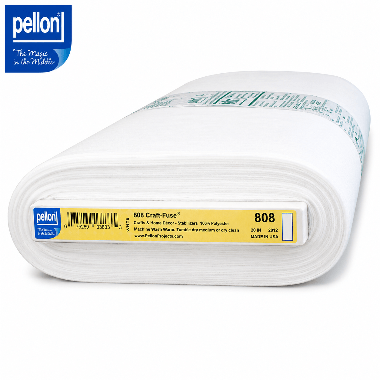 Pellon® 808 Craft-Fuse® Stabilizer 20" x 10 yard Bolt (White)