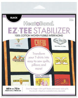 HeatnBond EZ-Tee Fusible T-Shirt Quilt Stabilizer Black 60 in x 72 in