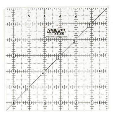 OLFA Frosted Square Quilting Ruler 6.5 in
