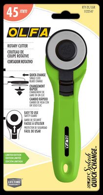 OLFA Quick-Change Rotary Cutter 45 mm Lime Green