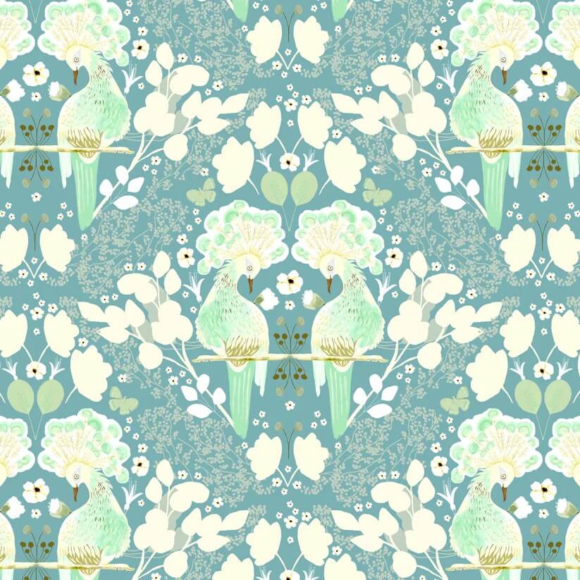Serenity Blooms - First Kiss - Blue (3-Yard Pack)