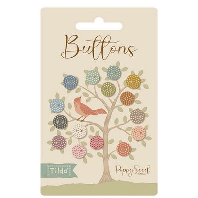 Tilda Poppy Seed 9mm Buttons