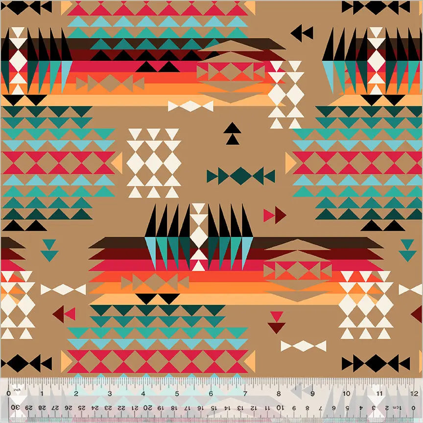 Tan Mountain Pass Wideback Cotton Fabric Per Yard