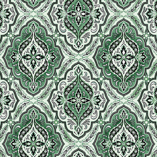Winterberry Floral - Medallion - Sage (3-Yard Pack)