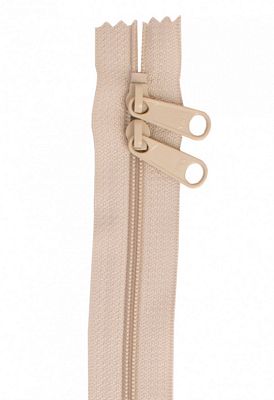 30" Double-Slide Handbag Zipper, Natural