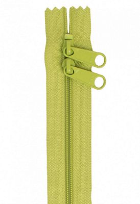 30" Double-Slide Handbag Zipper, Apple Green
