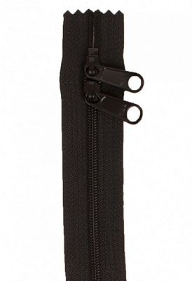 40" Double-Slide Handbag Zipper, Black