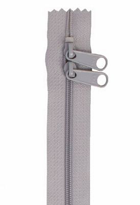 40" Double-Slide Handbag Zipper, Pewter