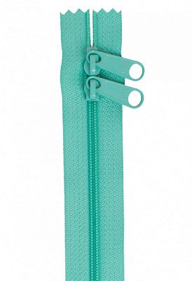 40" Double-Slide Handbag Zipper, Turquoise